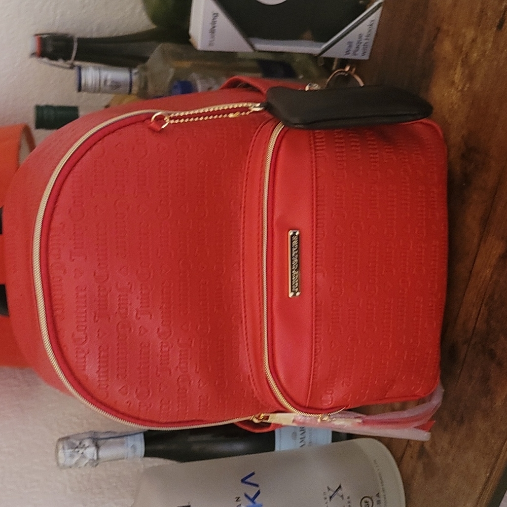 Juicy couture lipstick red deboss backpack